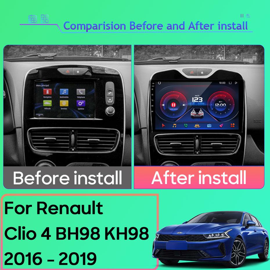 Для Renault Clio 4 BH98 KH98 2016 - 2019 Автомобильный Android Мультимедийный Стерео Радио Плеер GPS Навигация BT Carplay Android Auto Wifi
