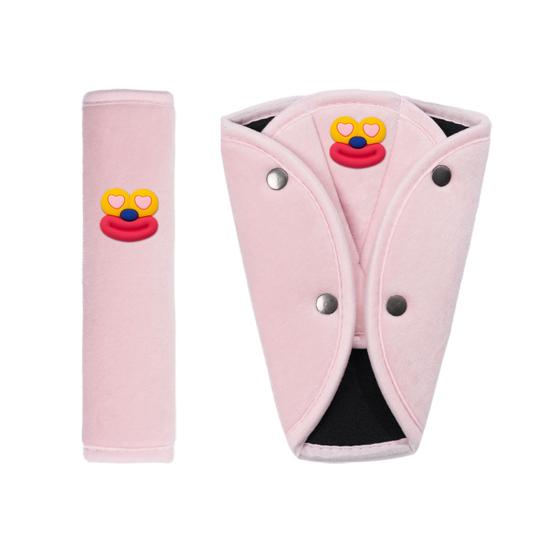 Yousheng 1/2 шт. Накладка на ремень безопасности автомобиля, защита плеча, машинная стирка, простая установка, универсальная посадка, мультяшные накладки на ремень безопасности для детей