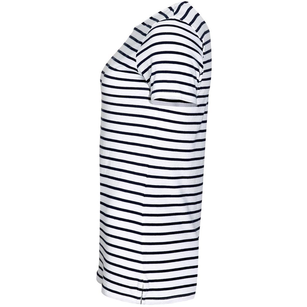 SOLS Женская/женская полосатая футболка с короткими рукавами Miles