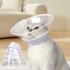 Soft Pet Protective Collar Clear Cat Elizabethan Ring Reusable Cat Recovery Cone Collar  for Neck