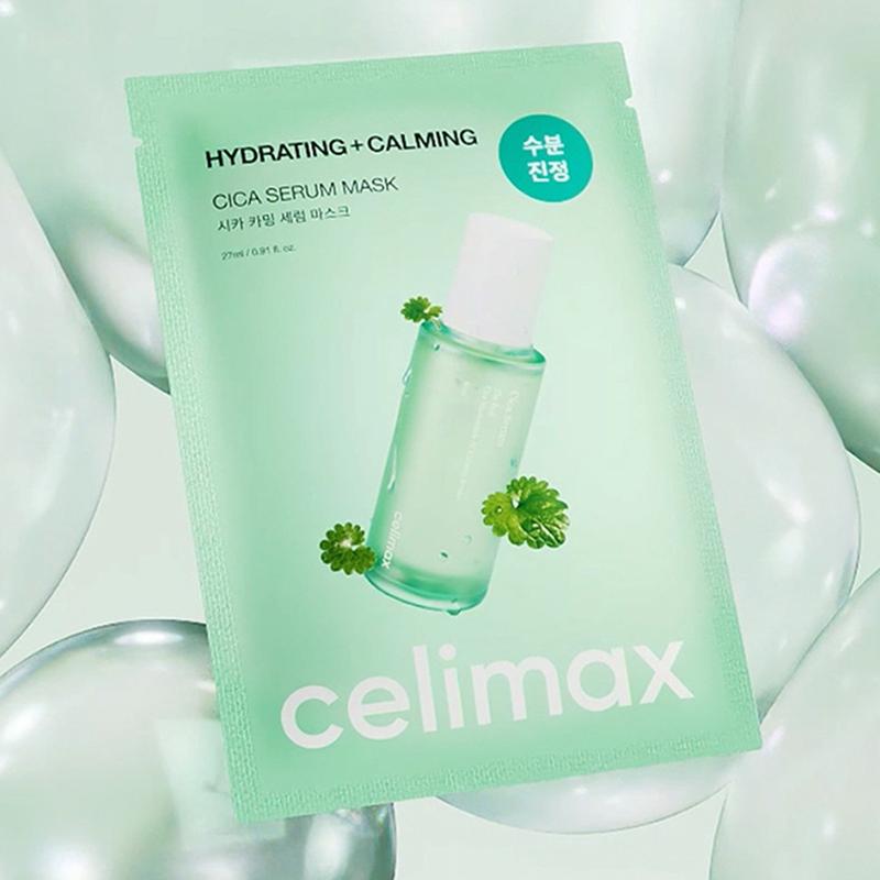 CELIMAX Успокаивающая сыворотка-маска с центеллой азиатской Real Cica 27 мл*10 шт.
