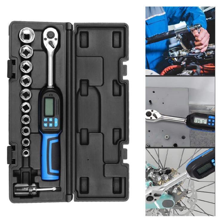 Digital Torque Spanner Tool With Replaceable Heads Ratchet Mechanism And Customizable Torque Settings 4 Measurement Unit