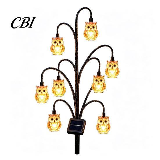 Outdoor Decorative Path Lights Solar Pathway Light, Bird-shaped Stump Garden Stake with Warm Terrace And Balcony Accents LED Lights, Waterproof