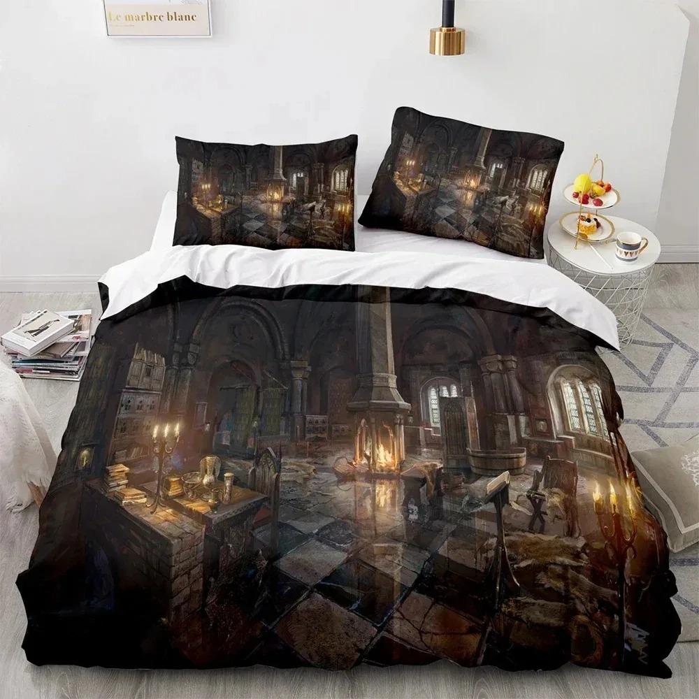 3D Printed Witchers Duvet Cover Game Bedding Set Double Twin Full Queen King Adult Kids Bedclothes Quilt Cover