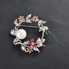 High -End Exquisite Fashion Personality Wild Creative Wreath Pearl Brooch Clothing Accessories