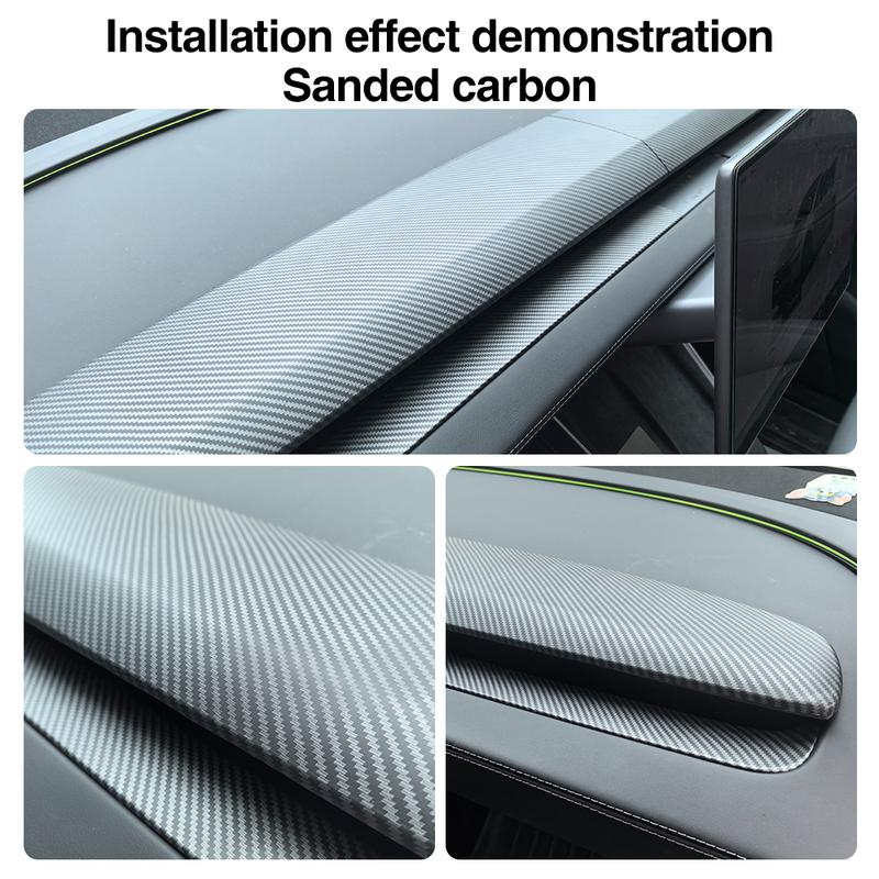 Dashboard Cover For Tesla Model Y Juniper Model Y L 2025 Model 3 Highland ABS Dash Board Panel Wrap Protector Car Interior Parts