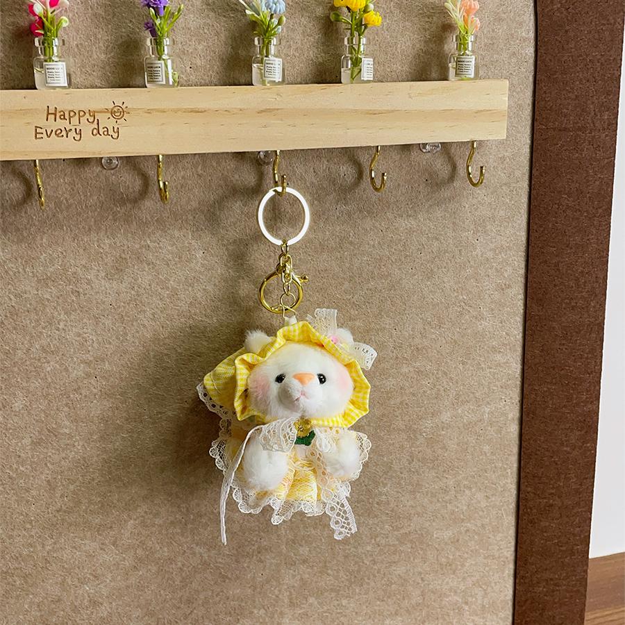 Креативные мультяшные плюшевые подвески-одевалки с мишками, брелоки-котята, мягкие мягкие куклы, милые фигурки пары мишек