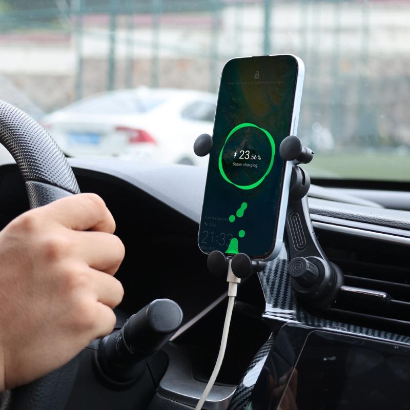Автомобильный держатель для телефона на воздуховод, автомобильный крючок для вентиляционных отверстий, фиксированный кронштейн для навигации, антивибрационный держатель, выдвижная подставка для мобильного телефона