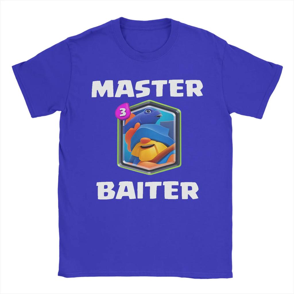 Master Baiter CClashs RRoyales Футболка Мужская Повседневная 100% Хлопок Футболка С Круглым Вырезом С Коротким Рукавом Футболка С Принтом Одежда