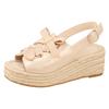 Stuart Espadrille Wedge Sandals Lace Up Jute Sandals 6555 GD Cm E [Jill Shoe] Women's 24.5