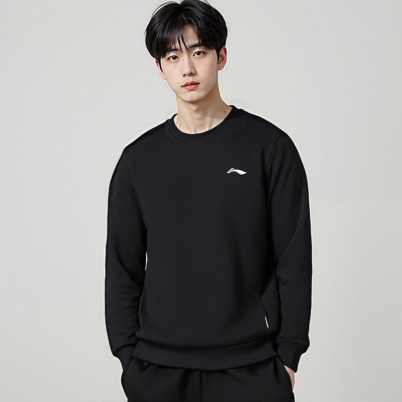 Li-Ning Повседневная мода Логотип Свободный свитшот с круглым вырезом Мужские топы AWDTE55-2