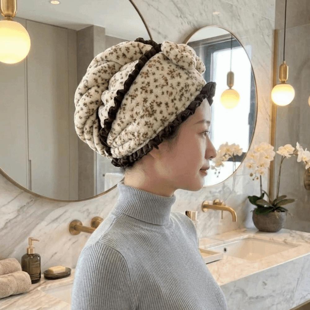 Coral Fleece Shower Cap Quick-drying Towel Cap Hair Drying Cap Hair Towel Wrap Washing Hair