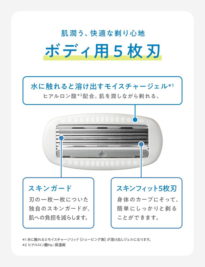 Schick Physical Multi Body Shaver Blade 1 сменный триммер с защитой кожи Vio для мужчин Синий 5 лезвий (с + Лезвием)