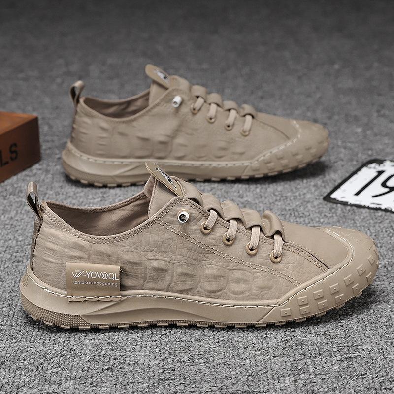 Модная мужская обувь, модные парусиновые мокасины, дышащие, осенние, на шнуровке, удобные, повседневные туфли, уличные мужские кроссовки, shoes678