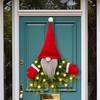 Light‑Up Faceless Gnome Christmas Wreath, Xmas Door Window Hanging Ornament