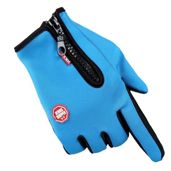 1 пара зимних перчаток, водонепроницаемые, износостойкие, противоскользящие, для велоспорта, скалолазания, на молнии, толстые, плюшевые, ветрозащитные, для сенсорного экрана на пять пальцев, для спорта на открытом воздухе, для вождения