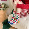 European & American Christmas Cartoon Santa Socks - Unisex Autumn/Winter Mid-Tube Cotton In Red