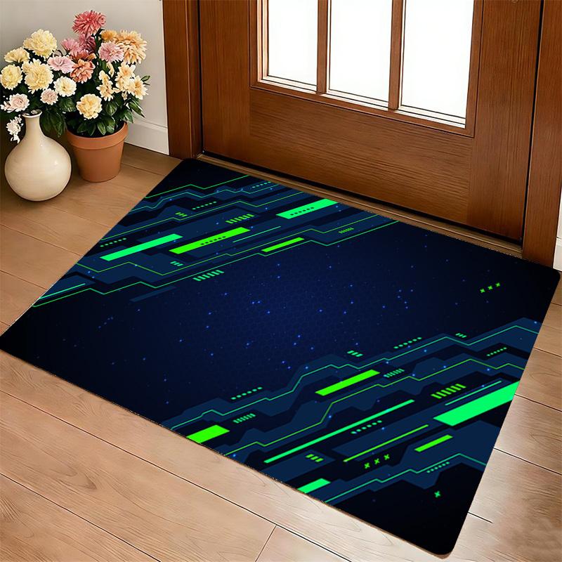 Cyber Tech Living Room Nonslip Area Rug Soft Carpet For Bedroom Game Playroom Sofa Office Home Decor Doormat Christmas Gift C9291660