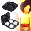 Multifunction DIY 4 Hole Non‑Stick Silicone Ice Ball Molds Maker Tray 6cm Kitchen Tools