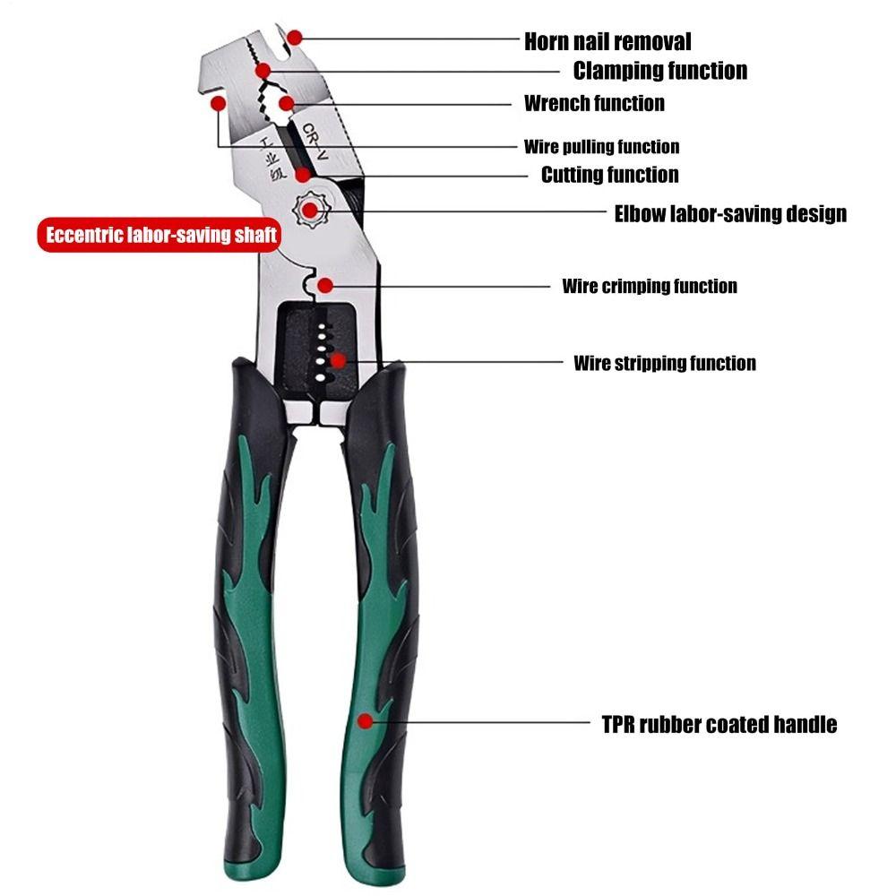 Easy Gripping Cable Cutter Heavy Duty Electrical Crimping Pliers Wire Stripper  Professional Wiring