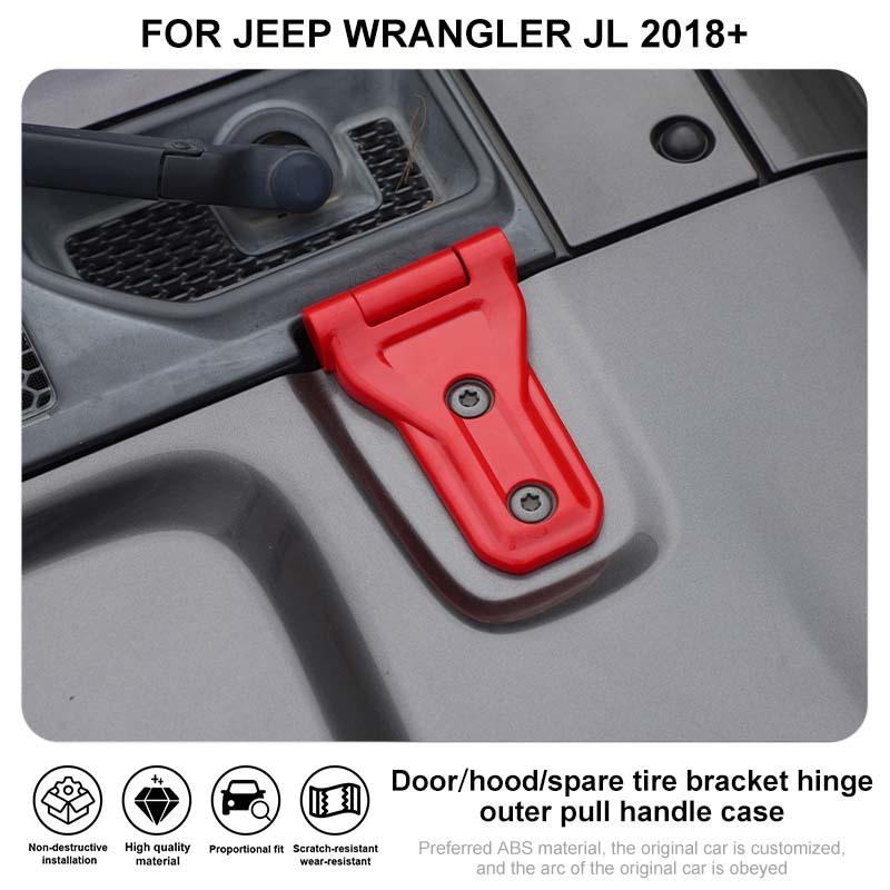 ABS капот двигателя автомобиля крепление для запасного колеса шарнирная ручка украшение корпуса наклейка наклейка для Jeep Wrangler JL 2018 Up 4-дверная версия Внешние аксессуары