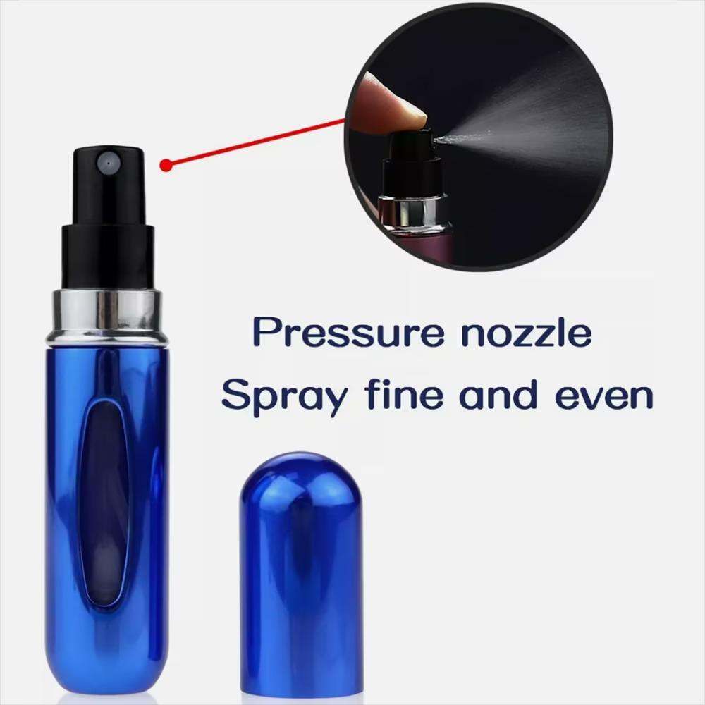 5 Pcs 5ml Mini Refillable Travel Portable Perfume Spray Bottle Pump Case for Women and Men.