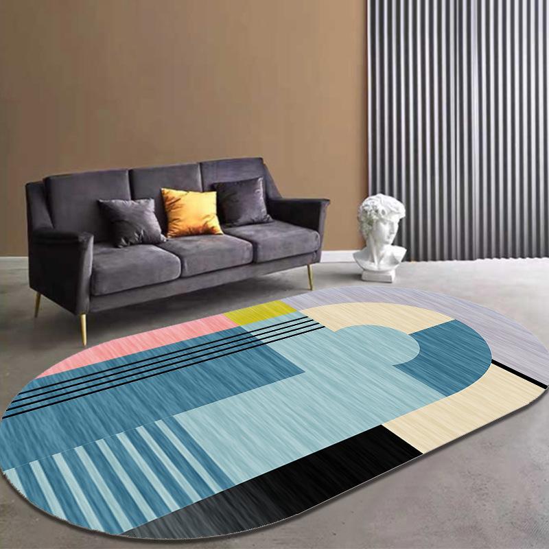 Современные овальные ковры, украшения комнаты, домашний декор, напольный коврик, ковер большой площади в гостиной, нескользящий