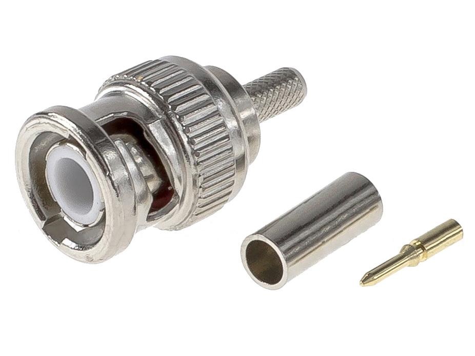 BNC plug connector for RG58 cable