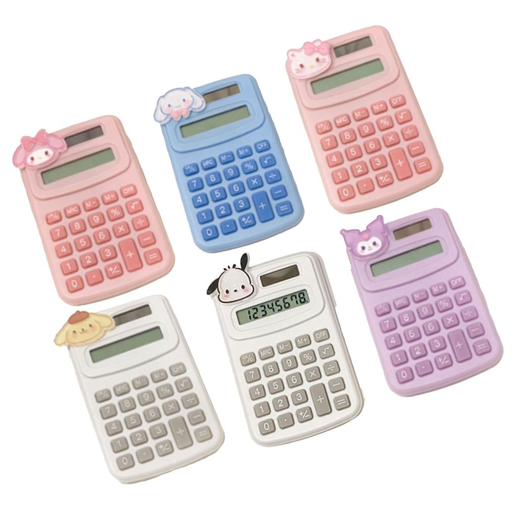 Cartoon Calculator Multifunctional Handheld Small Pocket Calculator with LED Display for Desktop Off