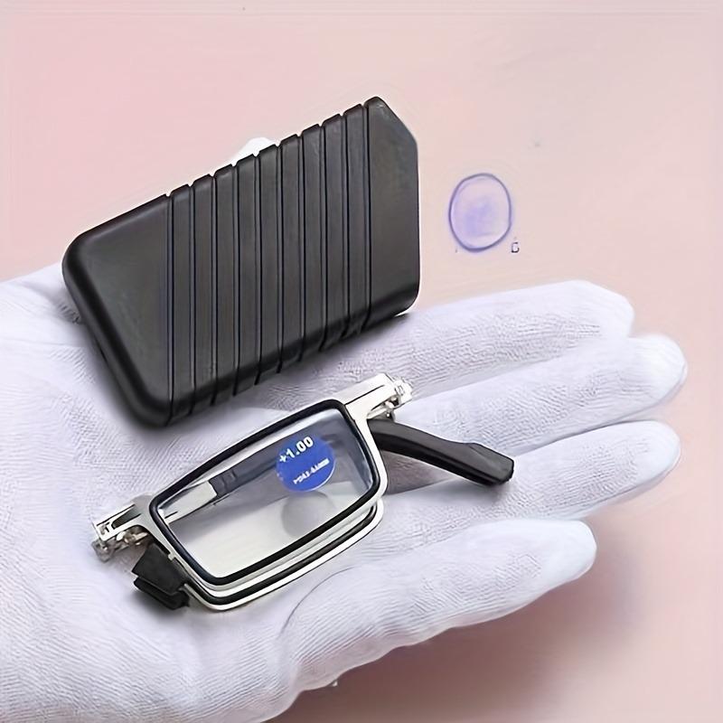 Портативные металлические складные очки для чтения с линзами против синего света и высокой четкости, устойчивыми к царапинам, унисекс, подарок