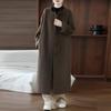 Женское пальто из 100% шерсти TIDENOVEL Осеннее шерстяное длинное пальто Ручной работы Пальто-бушлат Зимняя теплая шерстяная длинная куртка Пальто