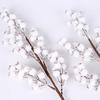 3 шт. снежно-белые ягодные ветки 5 пенопластовые реалистичные праздничные рождественские украшения поделки своими руками искусственные белые ягоды