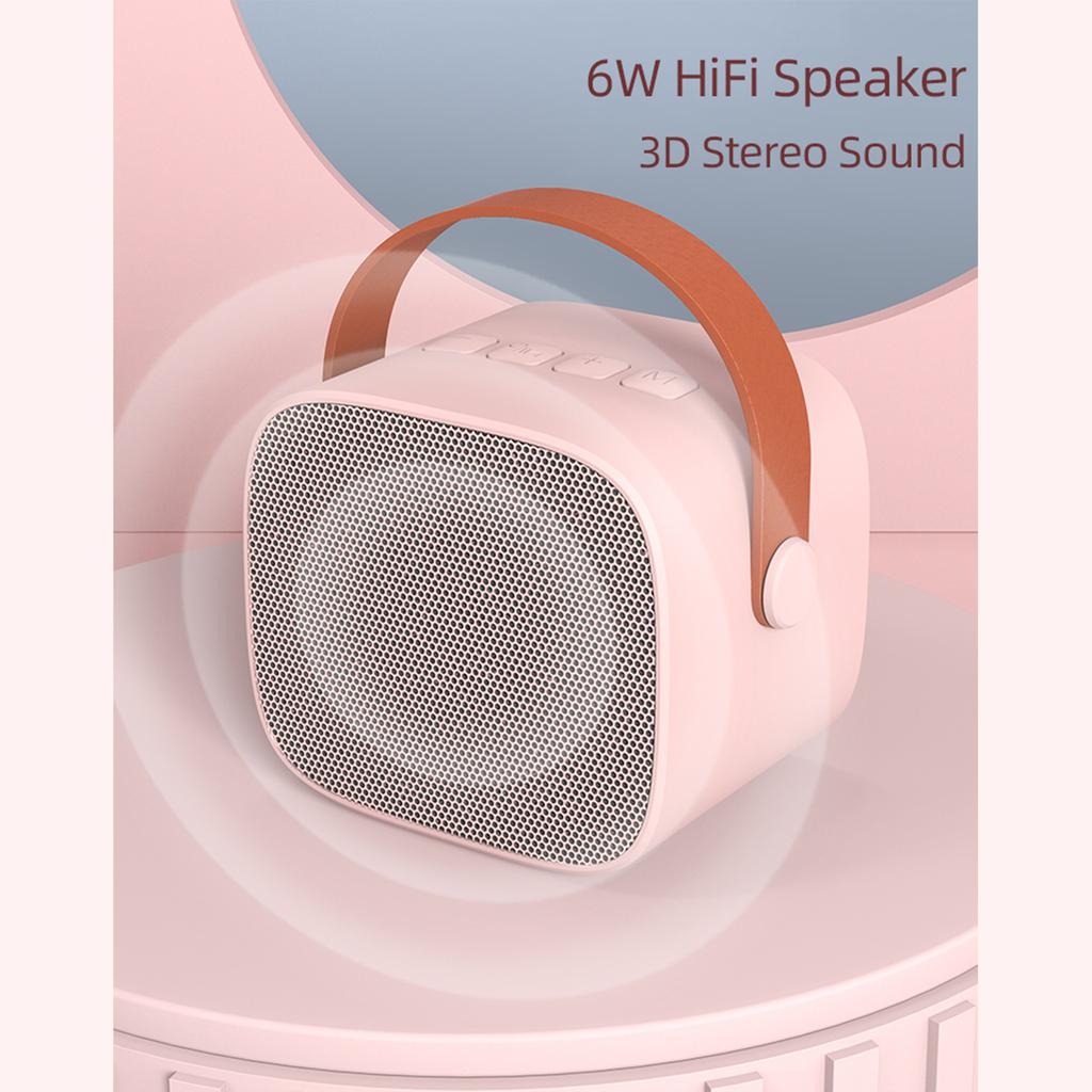 Мини-караоке-динамик BT для караоке с беспроводными микрофонами для домашней вечеринки для взрослых и детей