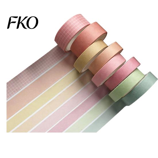 Translucent Washi Tape 8 Rolls Set, Decorative Stickers, Aesthetic Solid Color Tapes Plaid Pattern for Scrapbooking Supplies, Journaling Junk Journal,
