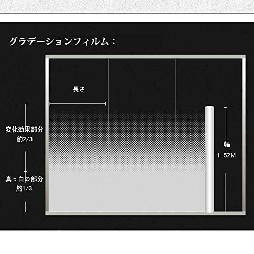 Decocar Glass Film, Window Seal, 152cm Wide, Decorative Film, Privacy Film, Printed Film, Gradient Film, Design Sheet