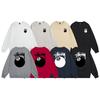 Unisex Streetwear Letter Print Fleece Cotton Sweatshirt Loose Fit Round Neck Long Sleeve Winter Daily Wear
