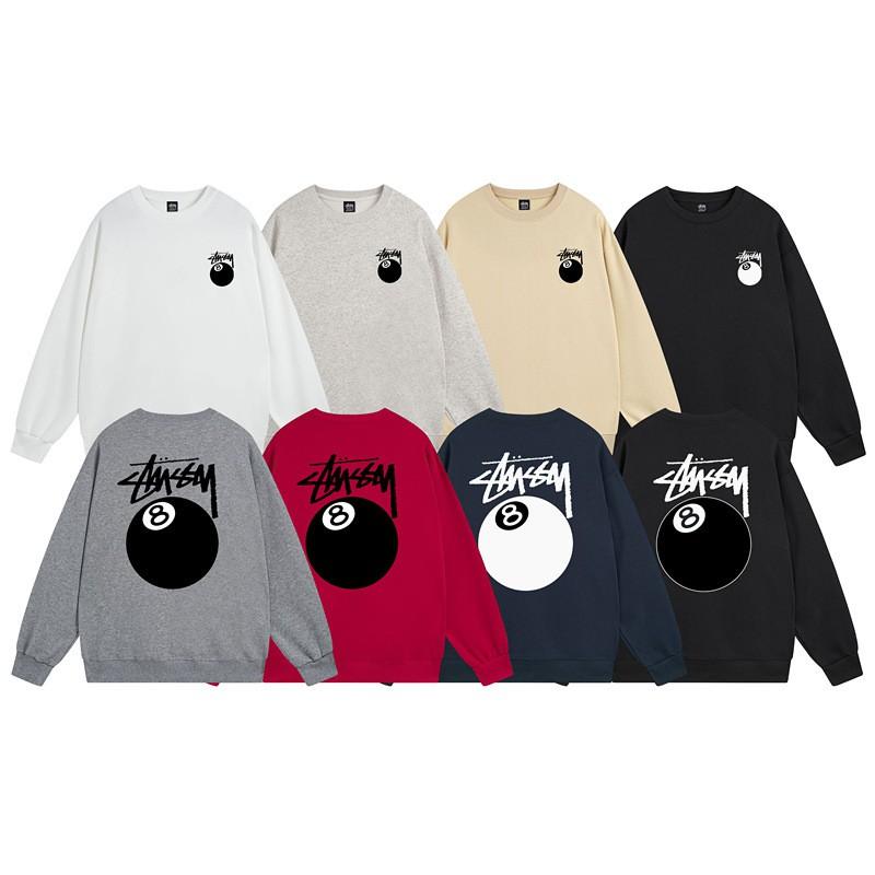Unisex Streetwear Letter Print Fleece Cotton Sweatshirt Loose Fit Round Neck Long Sleeve Winter Daily Wear