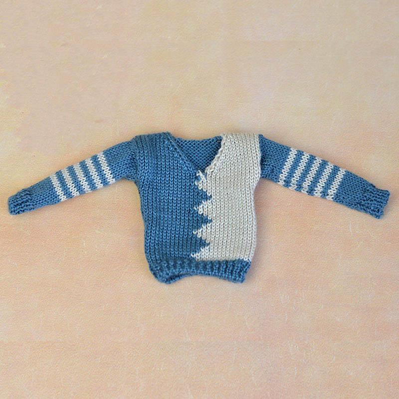 Синий повседневный вязаный свитер, одежда для куклы Кена, бойфренда Барби, принца Кена, кукла, верхнее пальто, одежда, мужская одежда для кукол