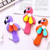 Cute Donut Manual Hand Press Fan No Battery Required Mini Cooling Toy for Kids Theme Party Giveaway Gifts