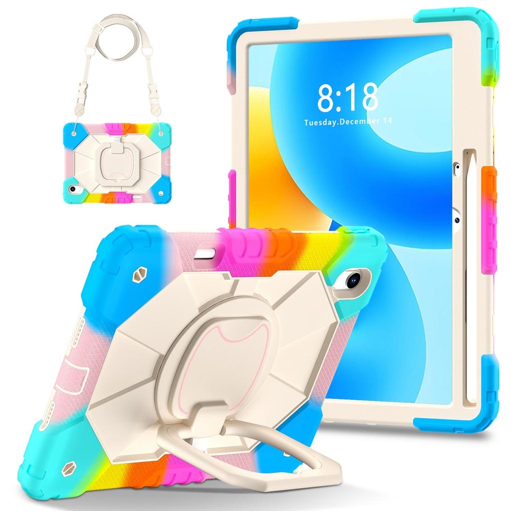 For Huawei MatePad 11.5 / Huawei MatePad 11.5-inch.360° Rotating Grip Heavy Duty Protection Stand TPU+PC 3in1 Anti-knock Shockproof Tablets PC Case