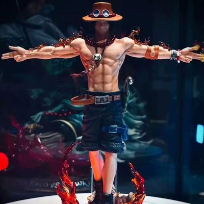 28 см Фигурка Аниме One Piece Эйс Фигурки Портгас Д Эйс Фигурки Экшн Фигурка Gk Фигурка ПВХ Со Светом Модель Статуэтки Рождественская Игрушка Подарки