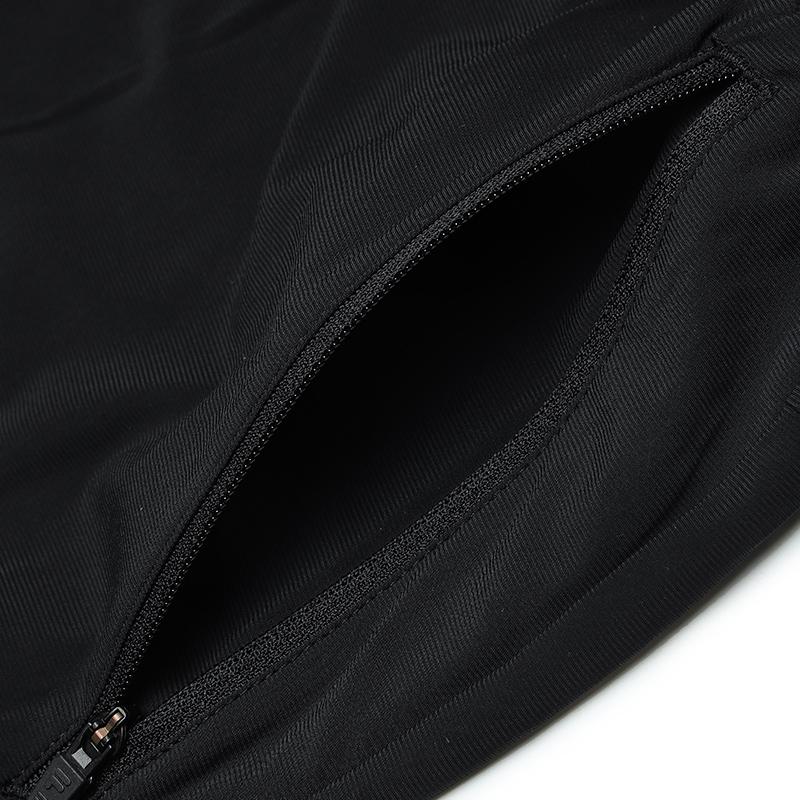 Fila Легкая атлетика Фитнес Зауженные брюки средней посадки однотонные длинные брюки Охлаждающие вязаные спортивные брюки Мужские брюки Глубокий черный A61M421602FBK