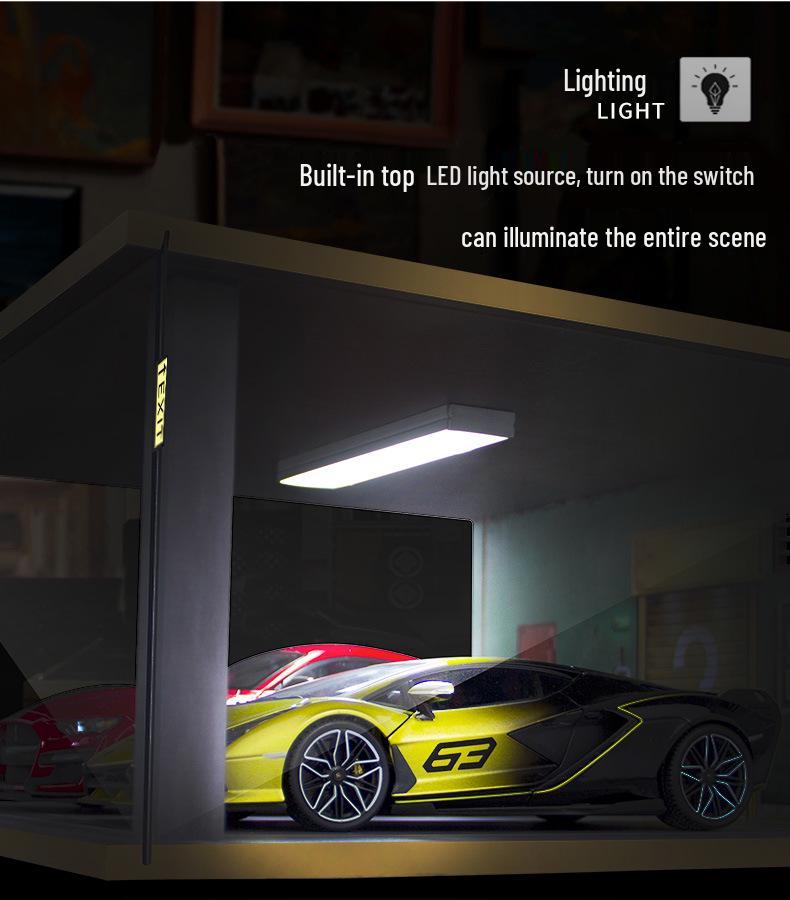 1:Масштаб 18 3D Дисплей парковки и коробка для хранения игрушечных машинок