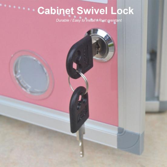 Замок картотечного шкафа Устойчив к ржавчине Простота установки Прочный Широкий спектр применения Простое управление Противоугонная защита из цинкового сплава Одностворчатый эксцентриковый замок Домашние поставки
