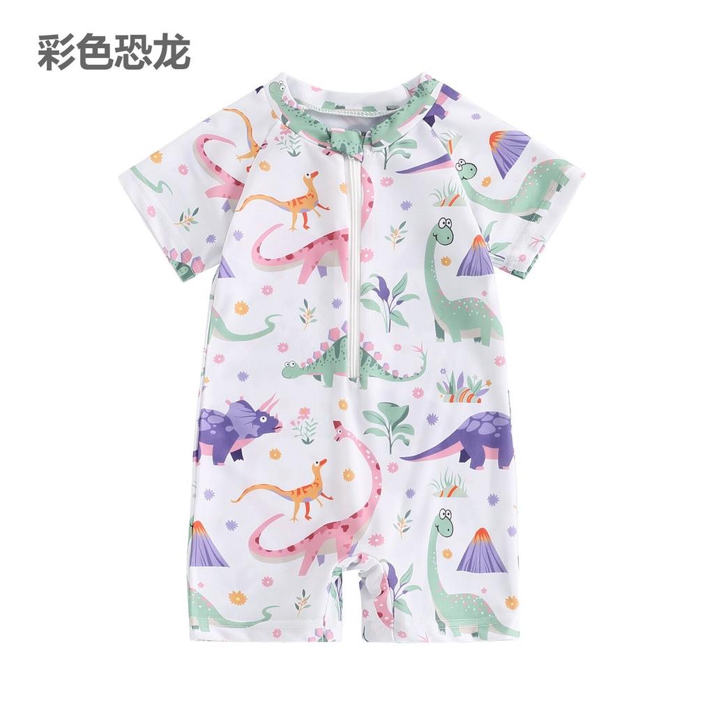 Children's Color-blocked Hollow One-piece Swimsuit