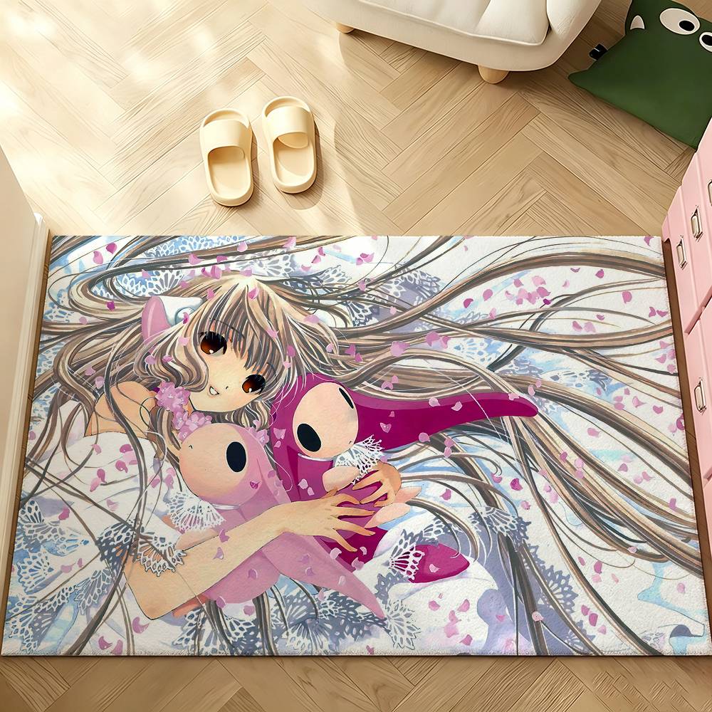 Ковер с изображением аниме Chobits, Коврик для ванной комнаты, Противоскользящий коврик, Придверный коврик, Коврик для домашнего декора, Коврик для входной двери, Устойчивый к царапинам придверный коврик
