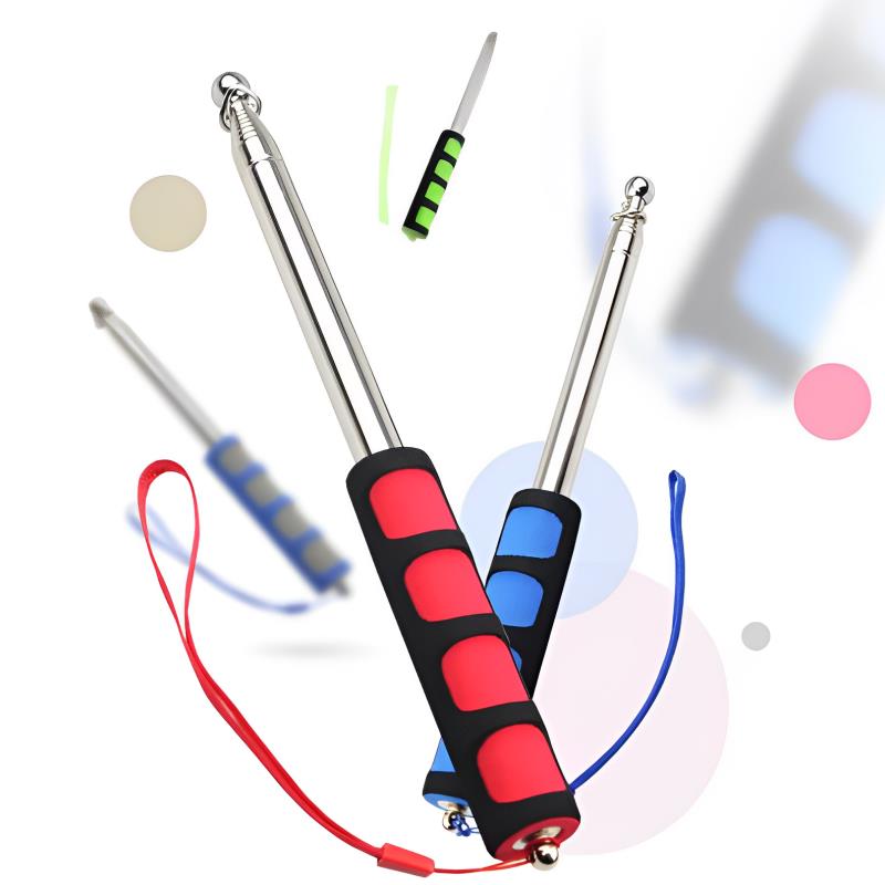 1.2/1.6M Handle Flagpole Telescopic Stainless Steel Tour Guide Banner Flagstaff Teaching Stick PPT presentation Flagpole
