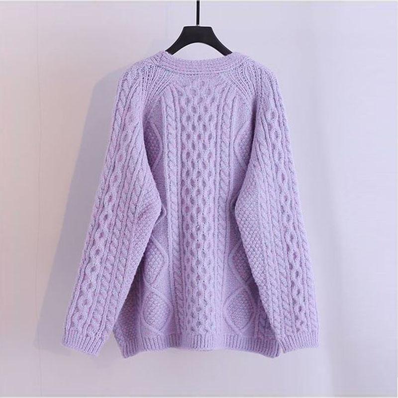 Ленивый стиль, жареное тесто, вязаный свитер, кардиган, пальто для женщин, 2023, корейский женский свободный кардиган, свитер, женские топы