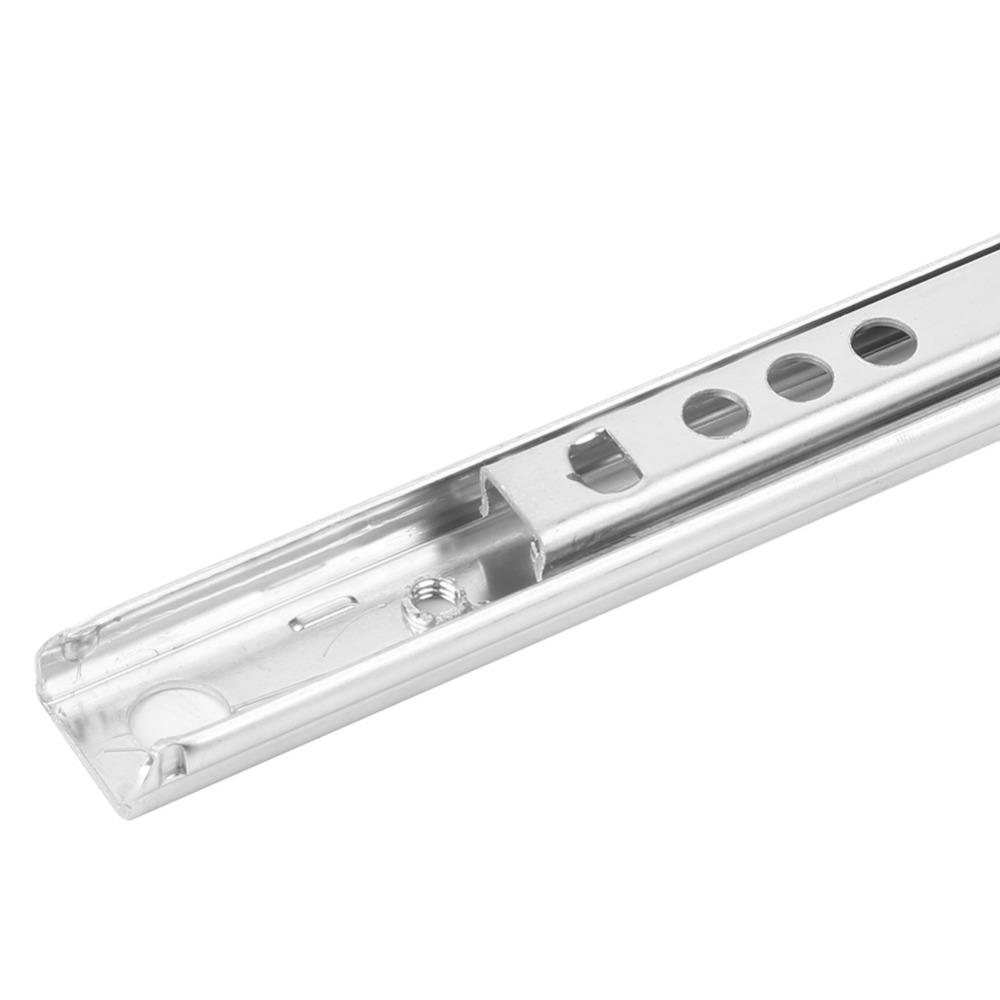 2Pcs Cold-Roll Steel Sheet Drawer Slide Rail Two Way Slide Drawer Slide Track Dresser
