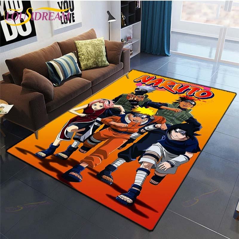 Ковер с рисунком аниме Наруто для гостиной, коврик для спальни, детский игровой ковер, нескользящий коврик для кухни, ванной комнаты